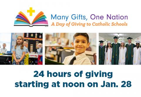 Many Gifts One Nation giving poster