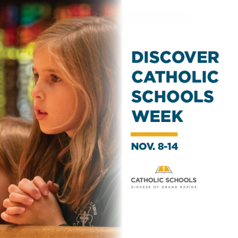 A 2019 file photo shows a student at Ludington Area Catholic School.