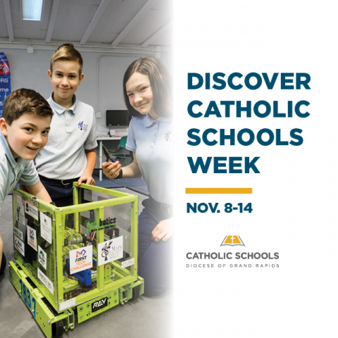 A 2019 file photo shows students at St. Mary in Big Rapids.